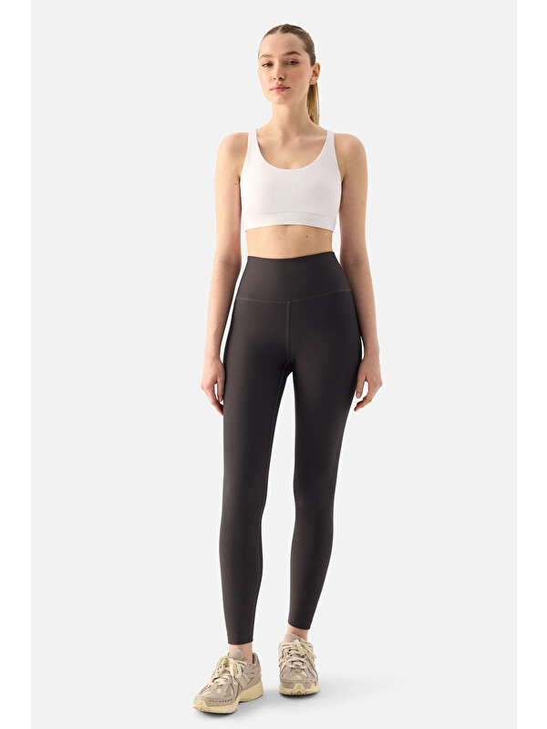 Superstacy Liora Yüksek Bel Yumuşak 7/8 Füme Spor Tayt