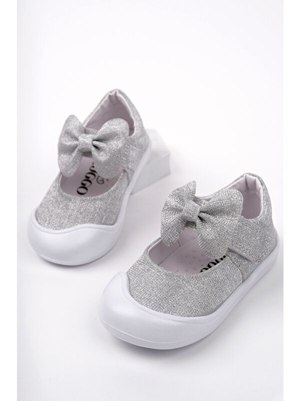 MOLİNA Cırtlı Fiyonklu Günlük Kız Çocuk İlk Adım Bebek Spor Ayakkabı - Görsel 2