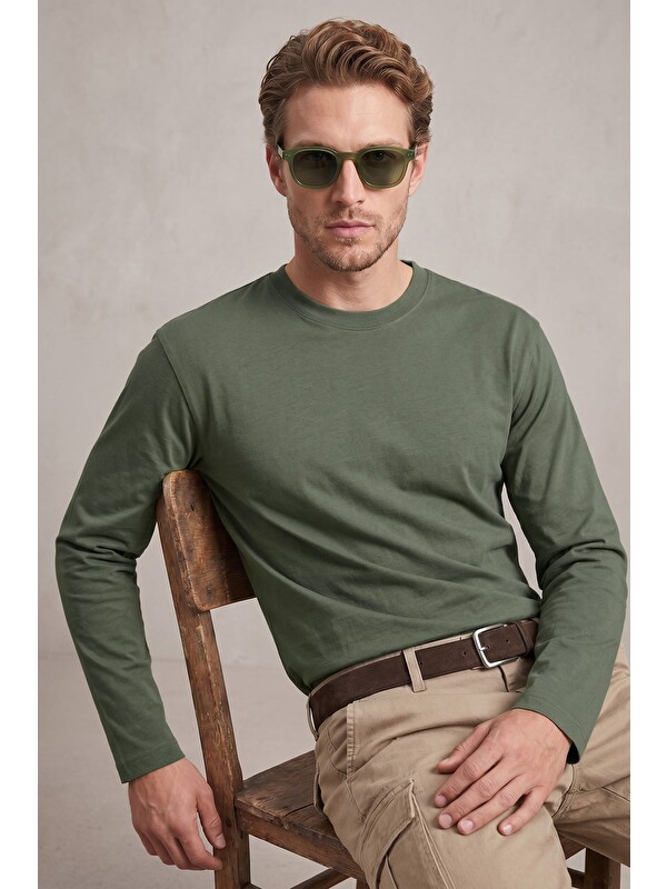 Fullamoda Basic Bisiklet Yaka Sweatshirt