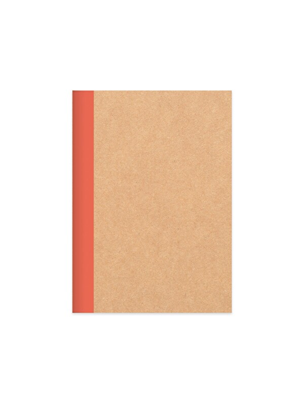 Keskin Color Çizgili Stickerli Kraft Kapak Defter Kırmızı 18,5*26 50 Yp.
