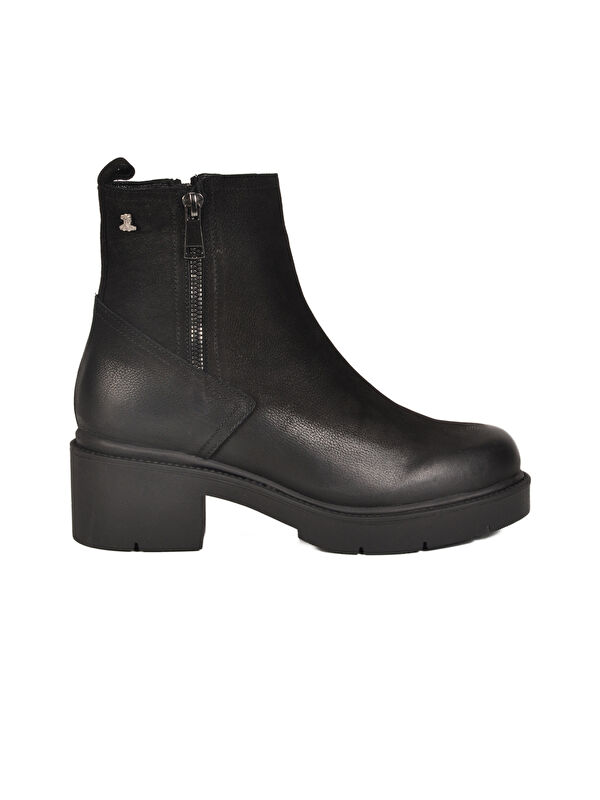 Siyah Nubuk Hakiki Deri Kadın Bot 2454601K Z - Görsel 2