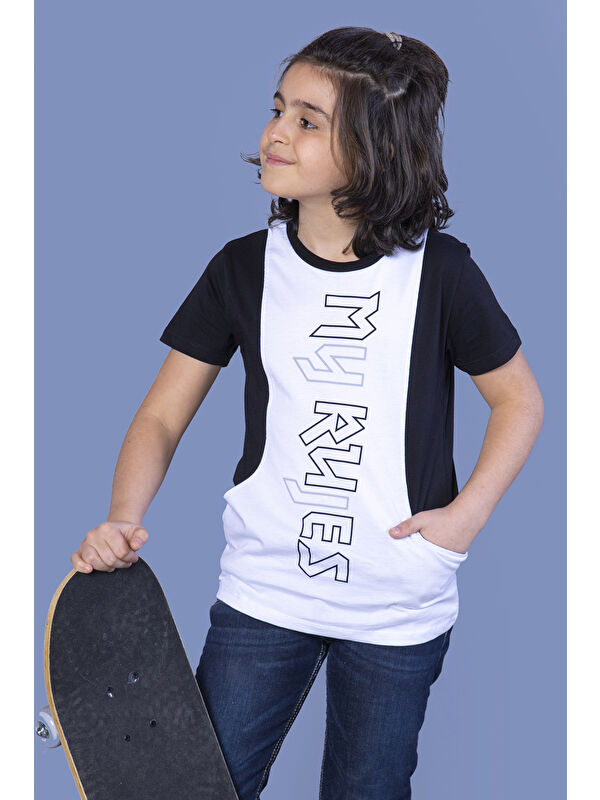 Toontoykids Erkek Çocuk T-Shirt My Rules Baskılı