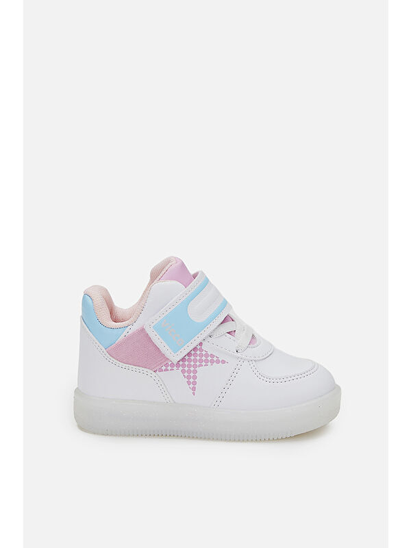 Magic Işıklı Kız Çocuk Beyaz/Pembe Bot - Görsel 3