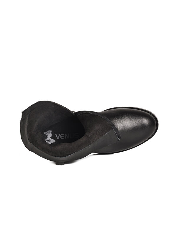 Siyah İçi Polarlı Hakiki Deri Kadın Bot 2552701K Z - Görsel 5