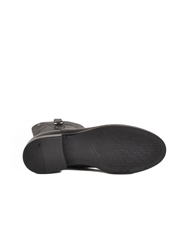 Siyah İçi Polarlı Hakiki Deri Kadın Bot 2552701K Z - Görsel 6