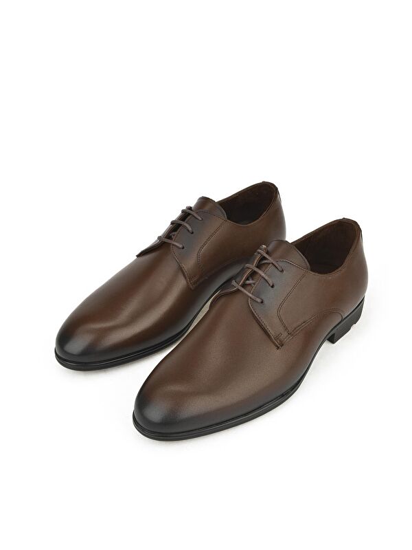 Erkek Hakiki Deri Küçük Numara Ayakkabı 141745Z4102 Kahve - Görsel 6