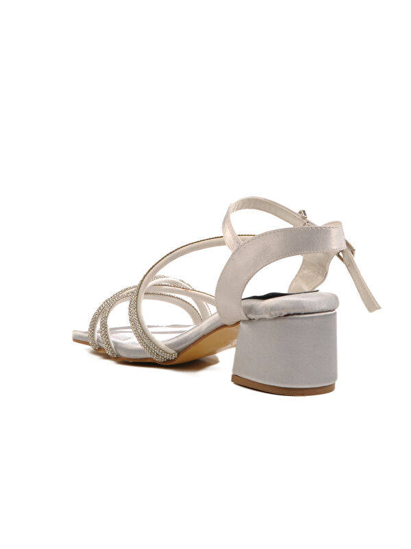 Gümüş Taşlı Kız Çocuk Sandalet 21 F - Görsel 5