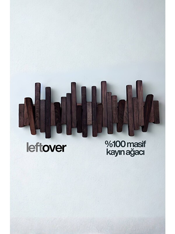 Bag The Joy Leftover Masif Kayın Ahşap Piyano Askılık – Antrasit | 6’lı Açılır Kapanır Duvar Askısı