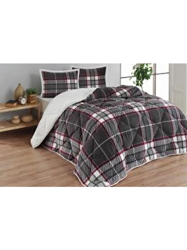 Merinos Comforter 3 Parça Yorgan Seti 220X240 Anna Gri GRI