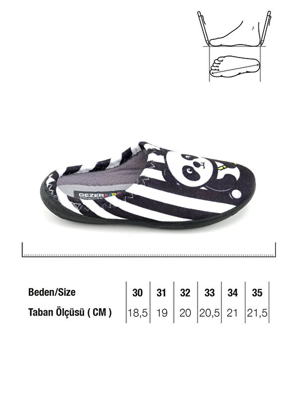 Erkek Çocuk Kışlık Panda Ev Rahat Taban Gondol Terlik - Görsel 6