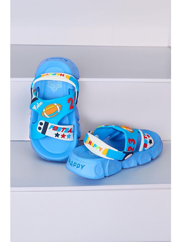 Kadın Mavi Çocuk Sandalet Terlik - 27562 - Görsel 2