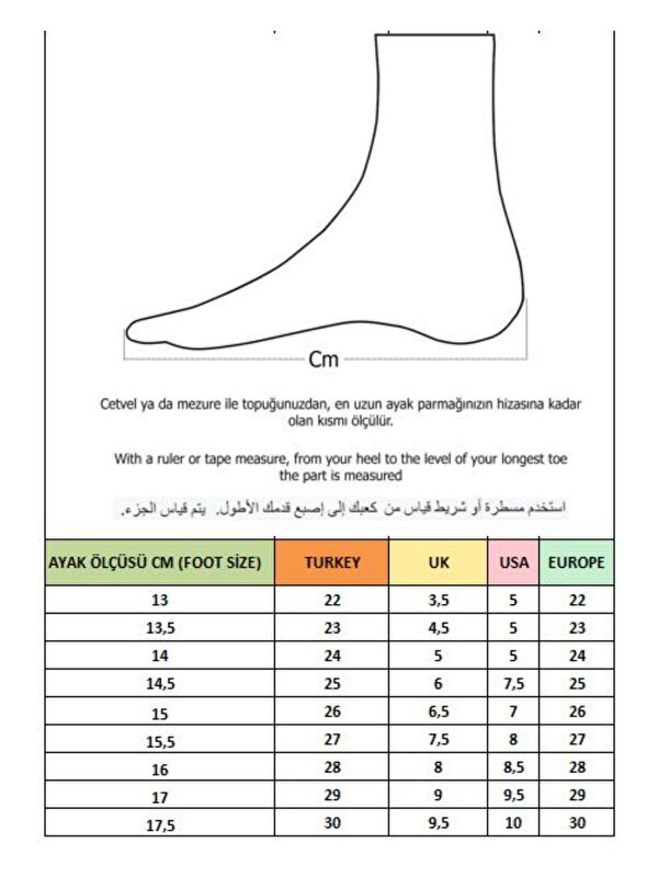 PEPE Cırtlı Delikli Günlük Hafif Taban Unisex Çocuk Ayakkabı - Görsel 4