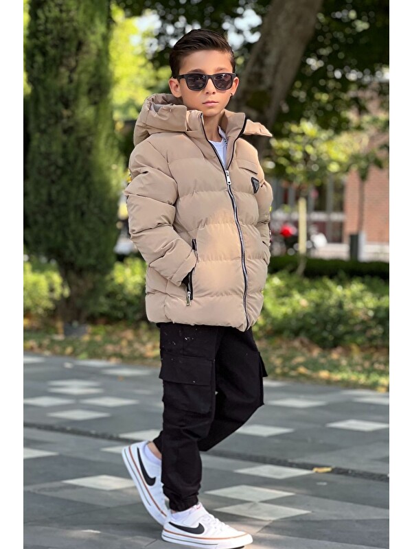 Pina Kids Erkek Çocuk Çıkarılabilir Kapüşonlu Suitici Nova Kışlık Mont KM4012