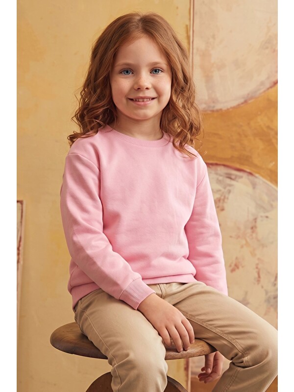 Fullamoda 3 İplik Basic Unisex Çocuk Sweatshirt