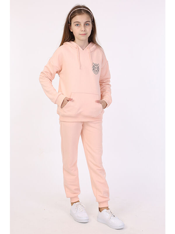 Toontoykids Kız Çocuk Nakışlı Eşofman Takım