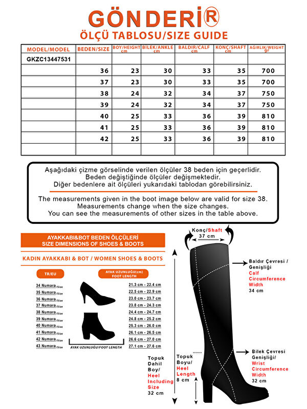 Kadın BORDO Kalın Topuklu Körüklü Hakiki Deri Çizme - Görsel 6
