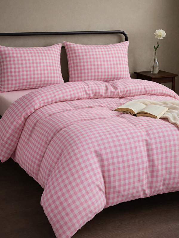 Tabu Home Ranforce Pembe Çift Kişilik Nevresim Takımı