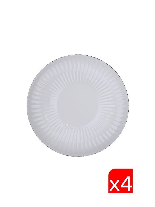 Kütahya Porselen Bone Luz Platin Fileli Servis Tabağı 27cm 4 lü