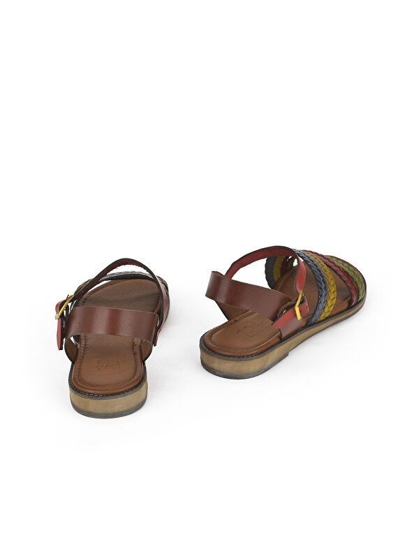 Kadın Hakiki Deri Sandalet 1411010Z421 Multi - Görsel 4