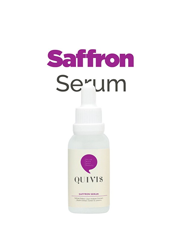 Quivis Çayır Gülü Özlü 3 Etkili Serum: Nemlendirici, Ton Eşitleyici & Canlandırıcı Safran Serum 30ml