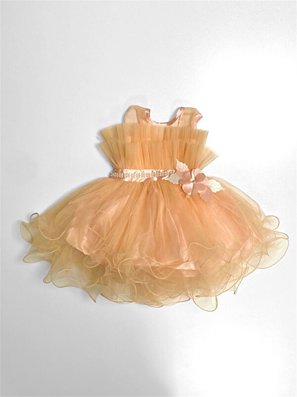 Mnk Baby & Kids Kız Çocuk Tütülü Vena Elbise MNK285