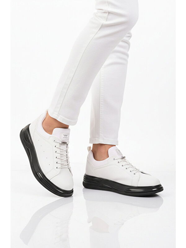 Walkway Beyaz Lastik Bağcıklı Erkek Sneaker Balase M