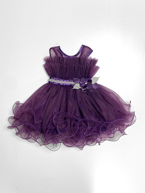 Mnk Baby & Kids Kız Çocuk Tütülü Vena Elbise MNK285
