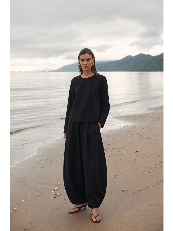 Mevra DUNE | Modern Form Bluz Siyah