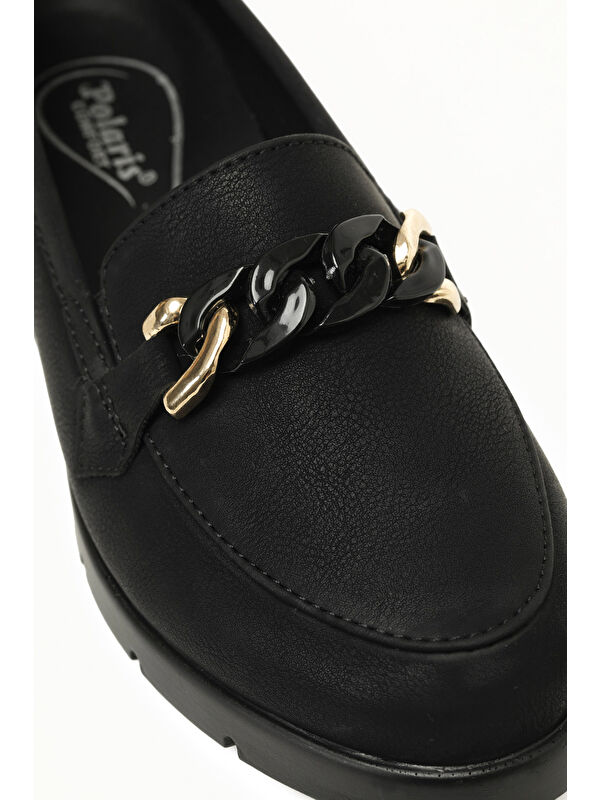166007.NZ5FX Siyah Kadın Loafer - Görsel 8