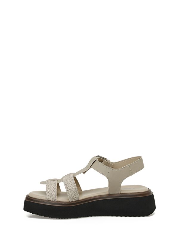 325064.Z 5FX Bej Kadın Dolgu Topuk Sandalet - Görsel 4