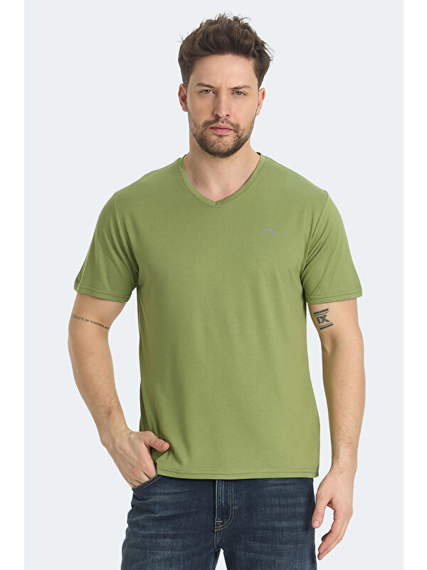 SLAZENGER KRAKKER Erkek Açık Yeşil Tişört