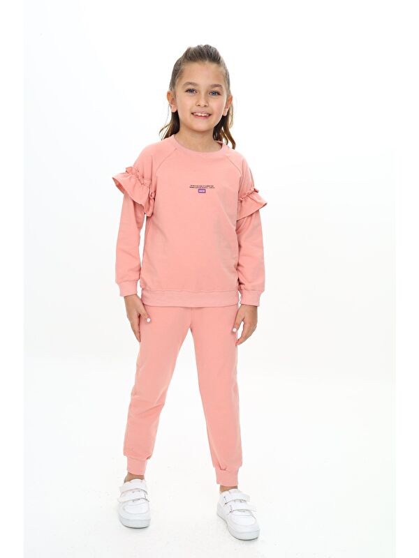 Toontoykids Kız Çocuk Baskılı Eşofman Takım