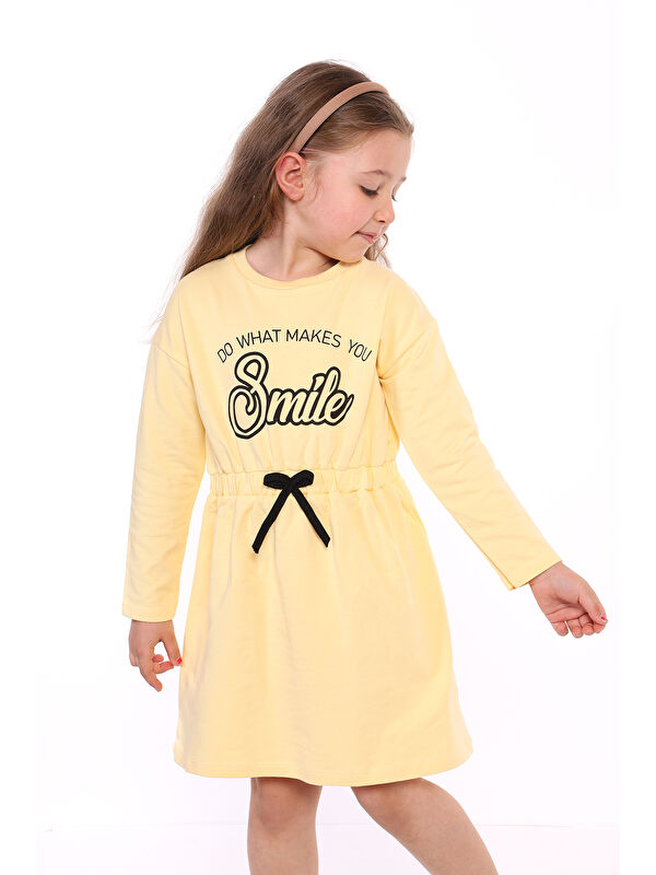 Toontoykids Kız Çocuk Baskılı Elbise