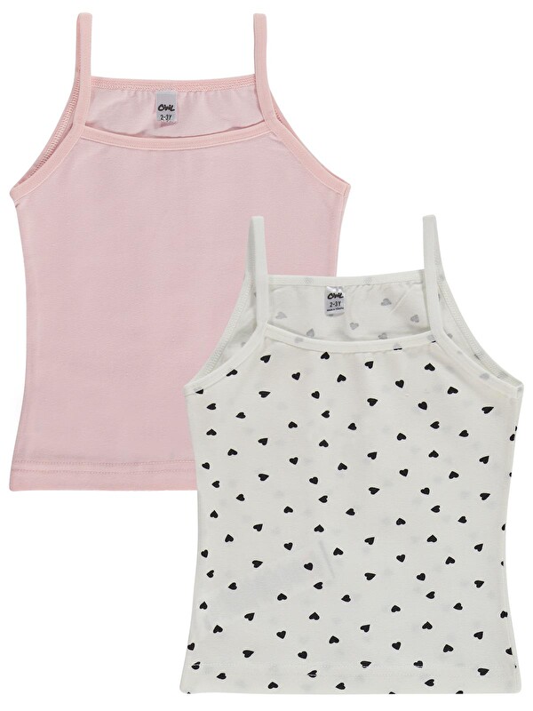 Civil Girls Mini Desenli 2-12 Yaş Kız Çocuk 2'li Atlet - Standart