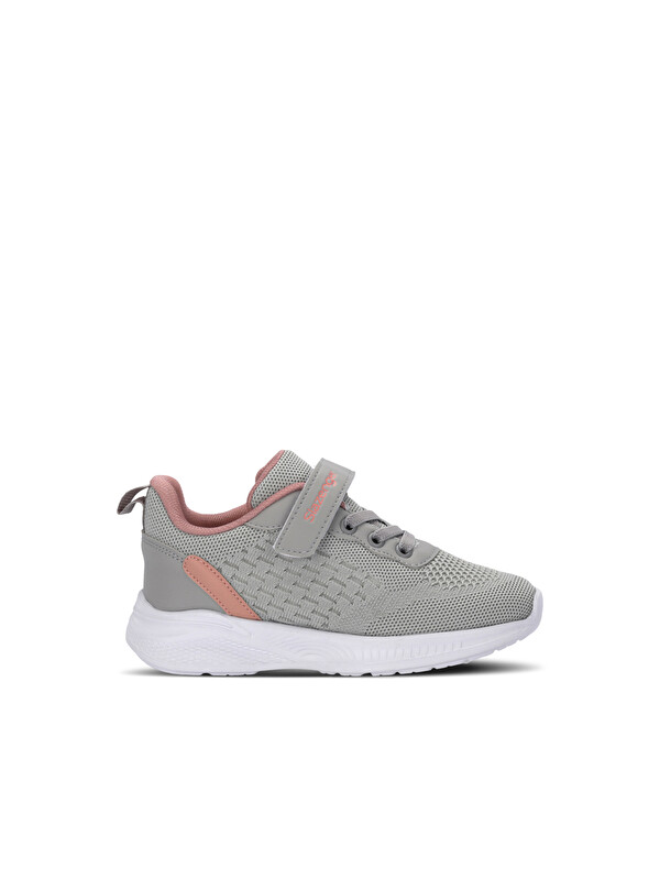 SLAZENGER FLAREX Kız Çocuk Cırt Cırtlı Gri / Pembe Günlük Spor Ayakkabısı