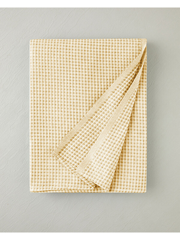 English Home Modern Grid Tek Kişilik Pike 150x220 cm Sarı