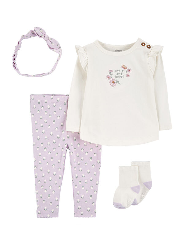 Carter's Kız Bebek Alt Üst Set 4'lü Paket
