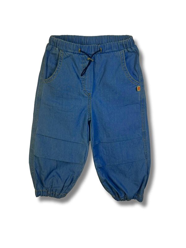 ZEYLAND Unisex Çocuk Denim Kargo Pantolon - İndigo
