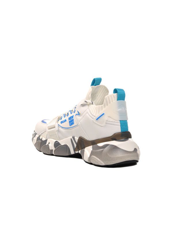 Beyaz Erkek Sneaker 24K573 - Görsel 5
