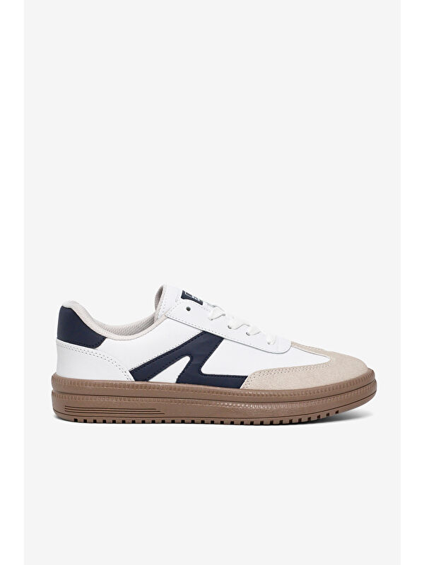 Tonny Black Beyaz Tonny Black Rahat Kalip Kadın Kauçuk Taban Bağcıklı Sneaker