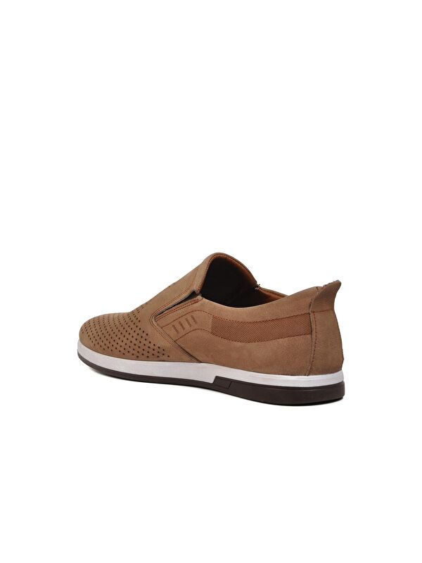 Kum Nubuk Hakiki Deri Erkek Loafer Ayakkabı D7401 - Görsel 5