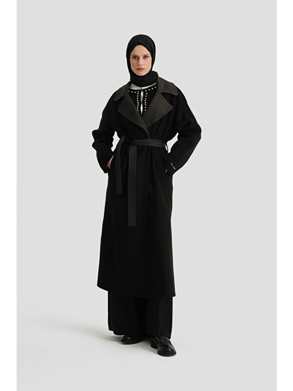 ARMİNE Handmade Manto 24K8110 Siyah