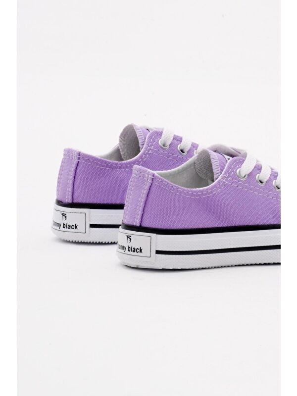 Çocuk Unisex Lila Rahat Kalıp Bağcıklı Sneaker - Görsel 6