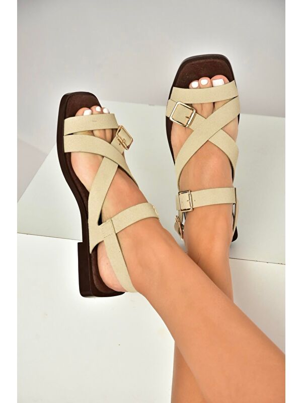 Fox Shoes Yeşil Fox Shoes Sandalet Kadın Y458702602