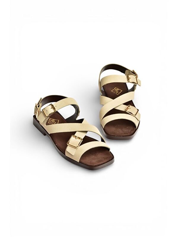 Fox Shoes Yeşil Fox Shoes Sandalet Kadın Y458702602