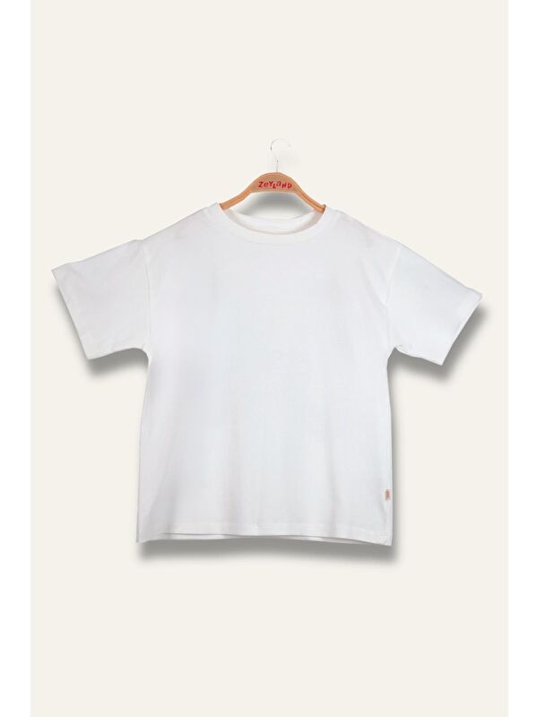 ZEYLAND Erkek Çoçuk Sörf Baskılı T-Shirt - Ekru