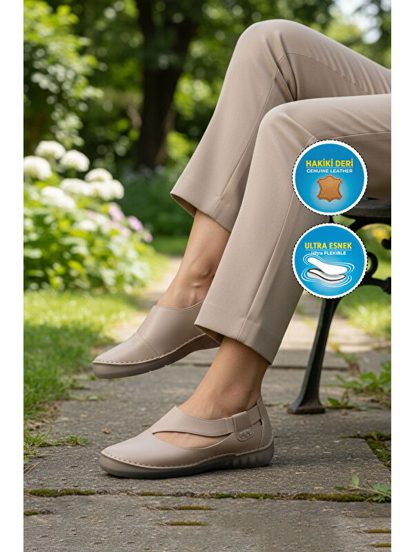 Ayakmod Siyah Ayakmod Premium Hakiki Deri Anatomik Kadın Casual Ayakkabı 44284 Z