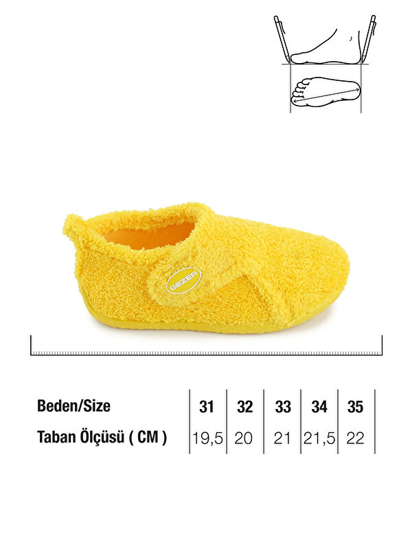 Kışlık Kız Çocuk Pelüşlü Rahat Taban Cırt Cırtlı Ayarlanabilir Ev Kreş Panduf Ayakkabı - Görsel 3