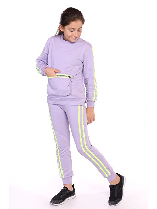 Toontoykids Kız Çocuk Garni Detaylı Eşofman Takım