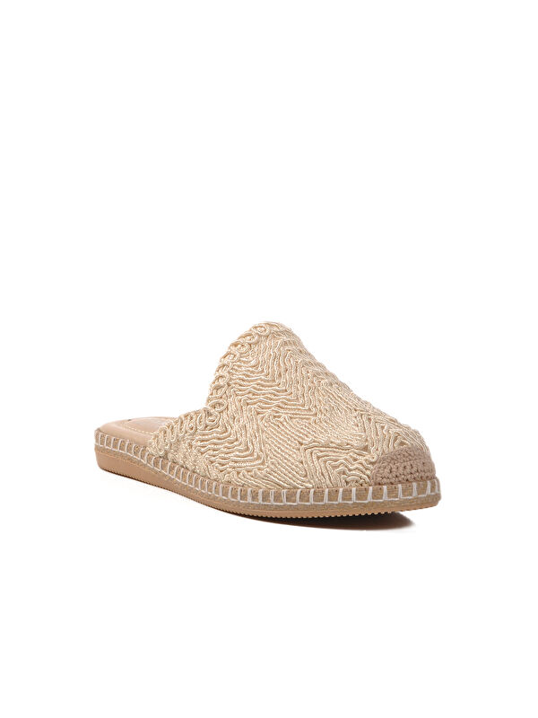 Bej Önü Kapalı Triko Kadın Terlik 542042 Z - Görsel 4